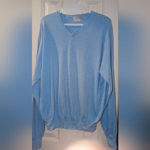 H. Stockton v neck Sweater light blue Large